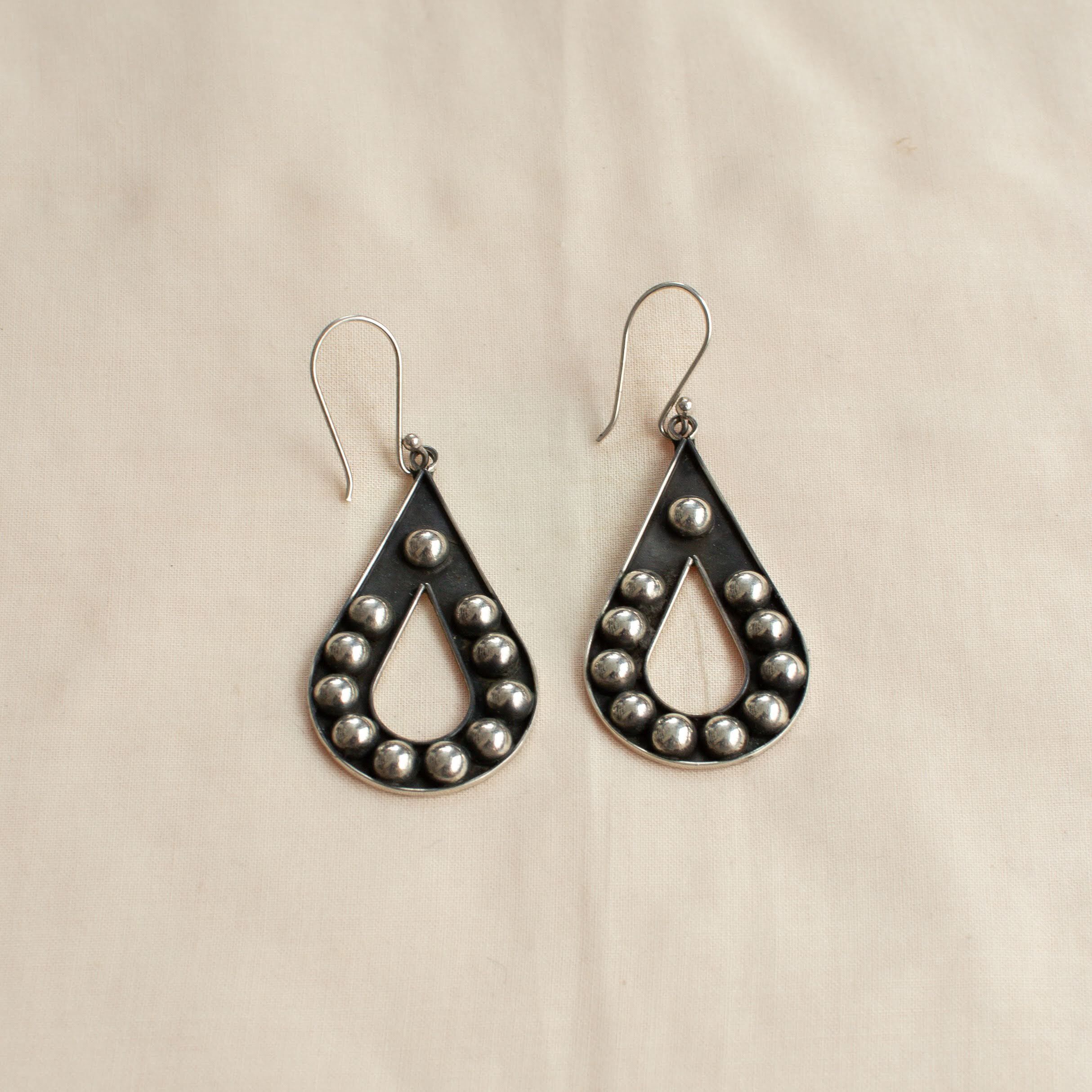 VINTAGE MEXICO STERLING SILVER EARRINGS 墨西哥 純銀 耳環 A