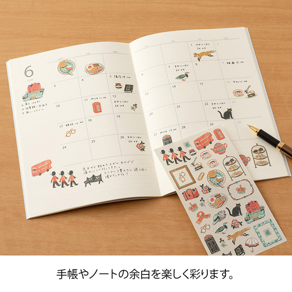 英國 環遊世界 手帳專用貼紙｜日本MIDORI