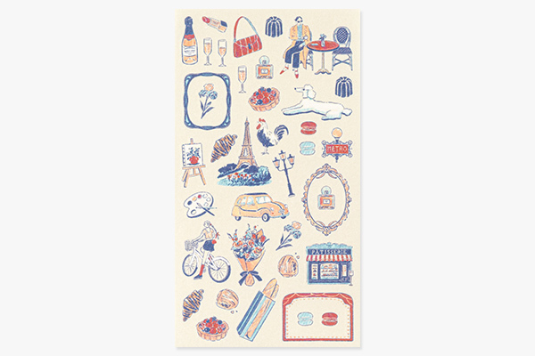 法國 環遊世界 手帳專用貼紙｜日本MIDORI