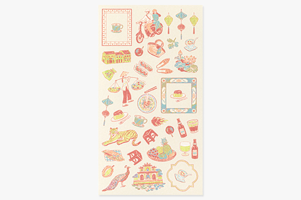 越南 環遊世界 手帳專用貼紙｜日本MIDORI
