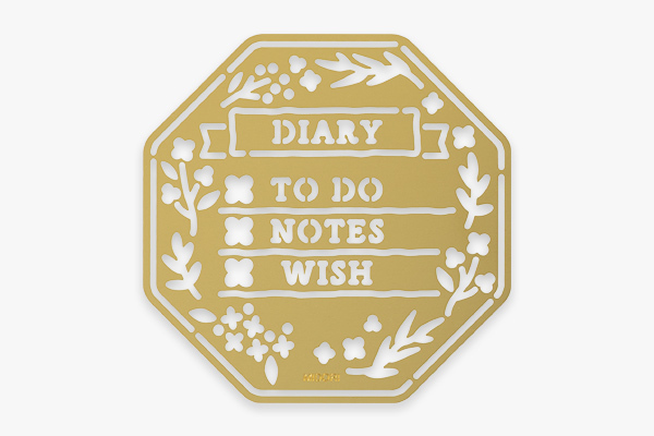 花圈 黃銅手帳模板 圖形尺｜日本MIDORI