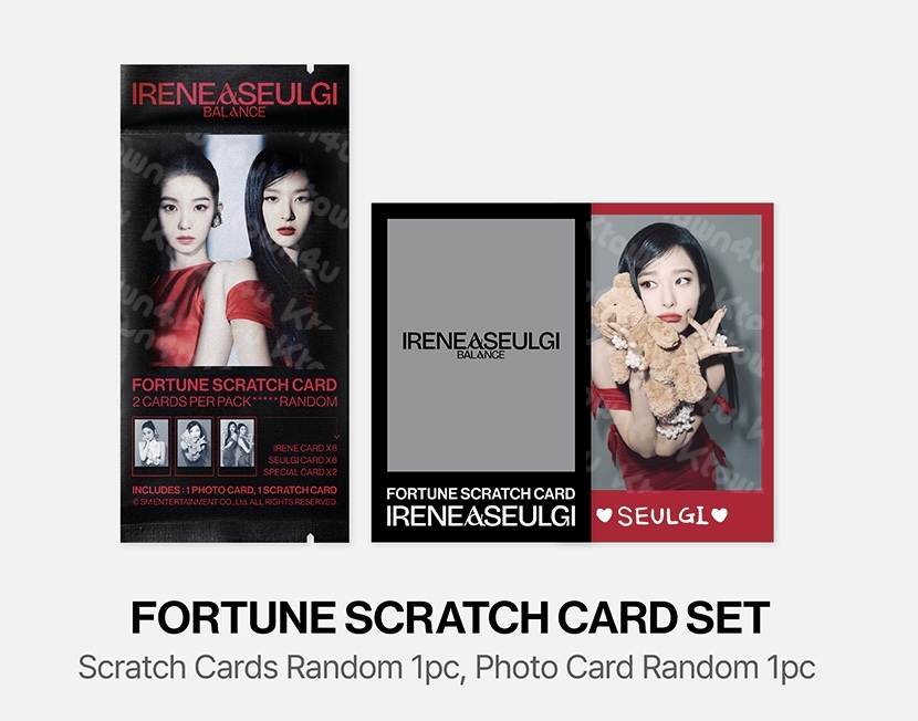 Irene & Seulgi Balance FORTUNE SCRATCH CARD SET