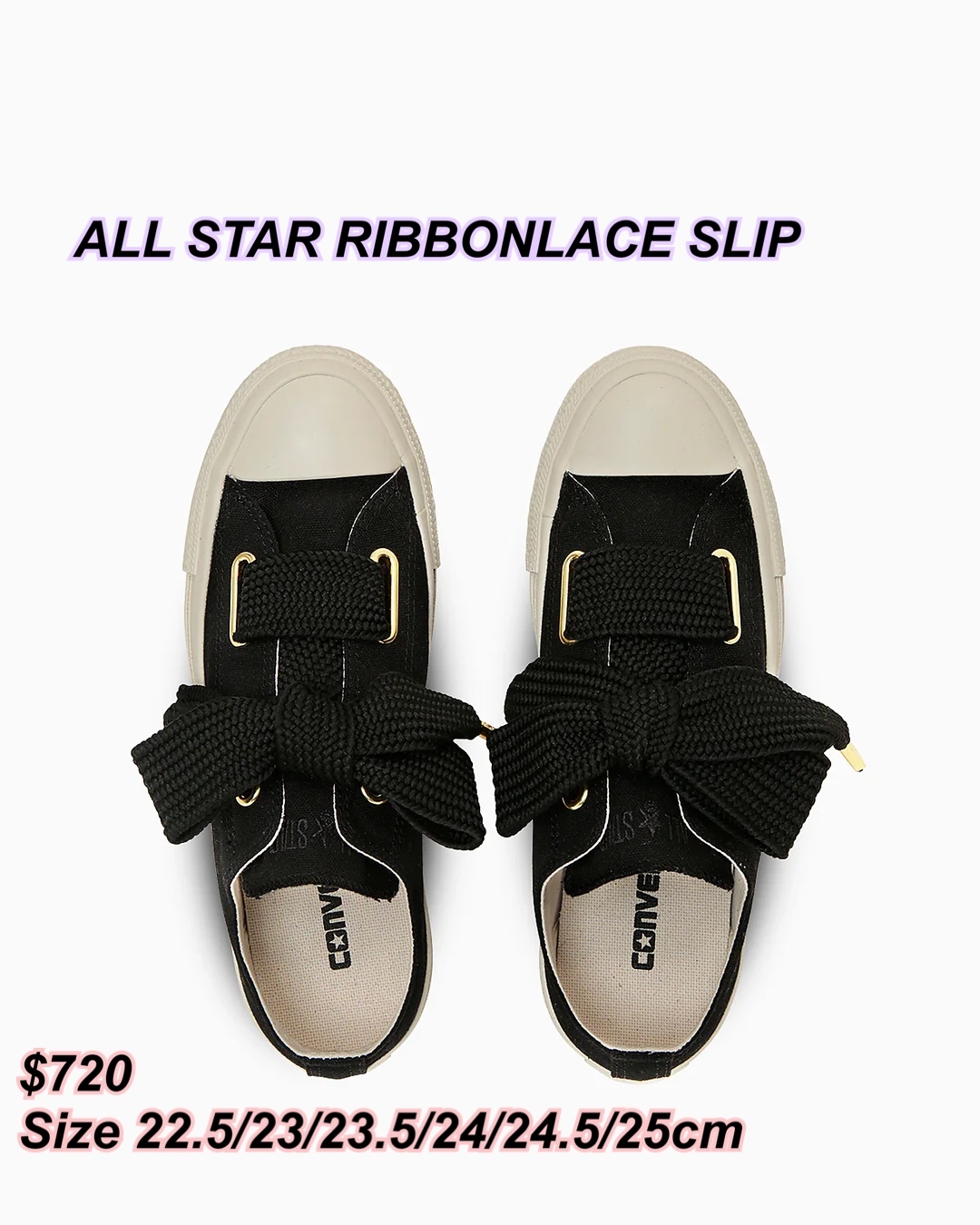 ALL STAR RIBBONLACE SLIP 粗鞋帶低筒鞋/3 色