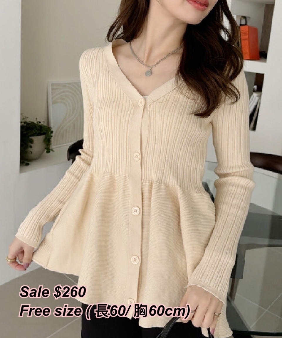 3/9 日系女裝V 領窄身收腰外套/ 3色