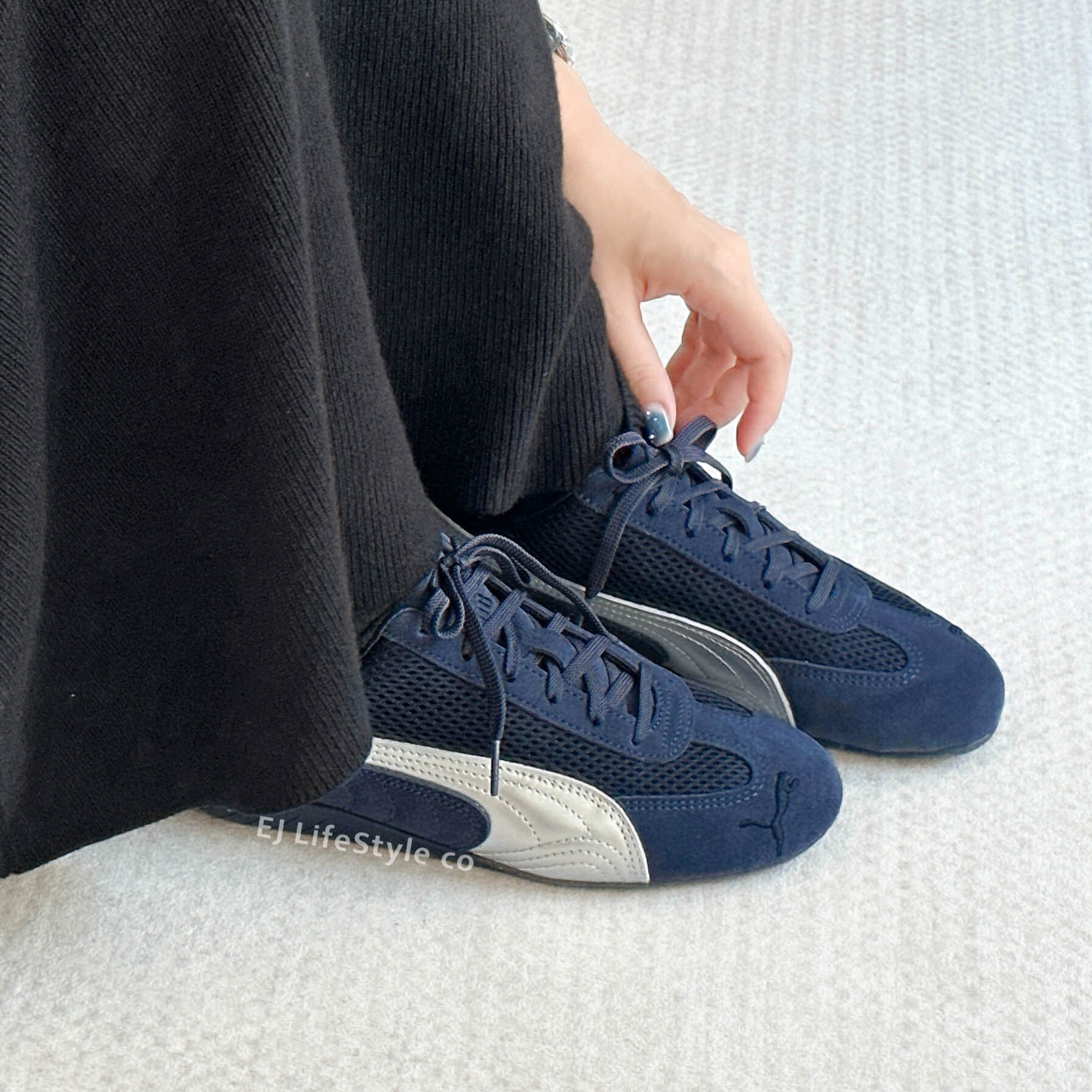 PUMA SPEEDCAT PREMIUM 賽車鞋 藏藍銀 藍黑 液態銀 網面 麂皮 男鞋 403902-05 / 預購