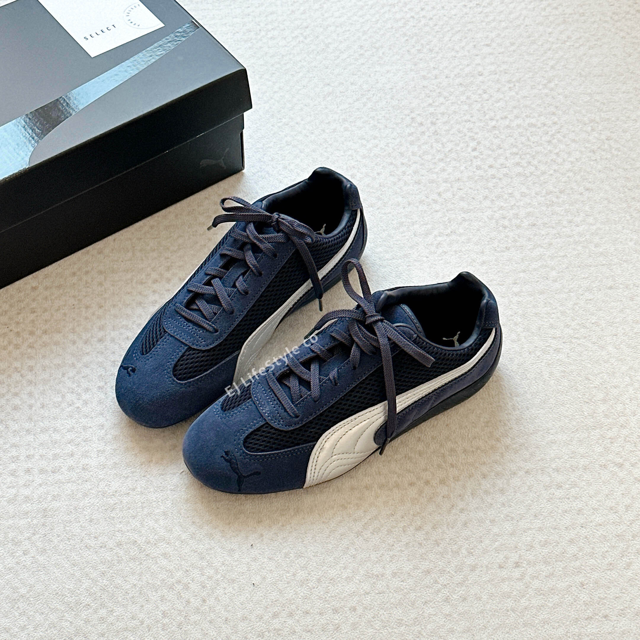 PUMA SPEEDCAT PREMIUM 賽車鞋 藏藍銀 藍黑 液態銀 網面 麂皮 男鞋 403902-05 / 預購