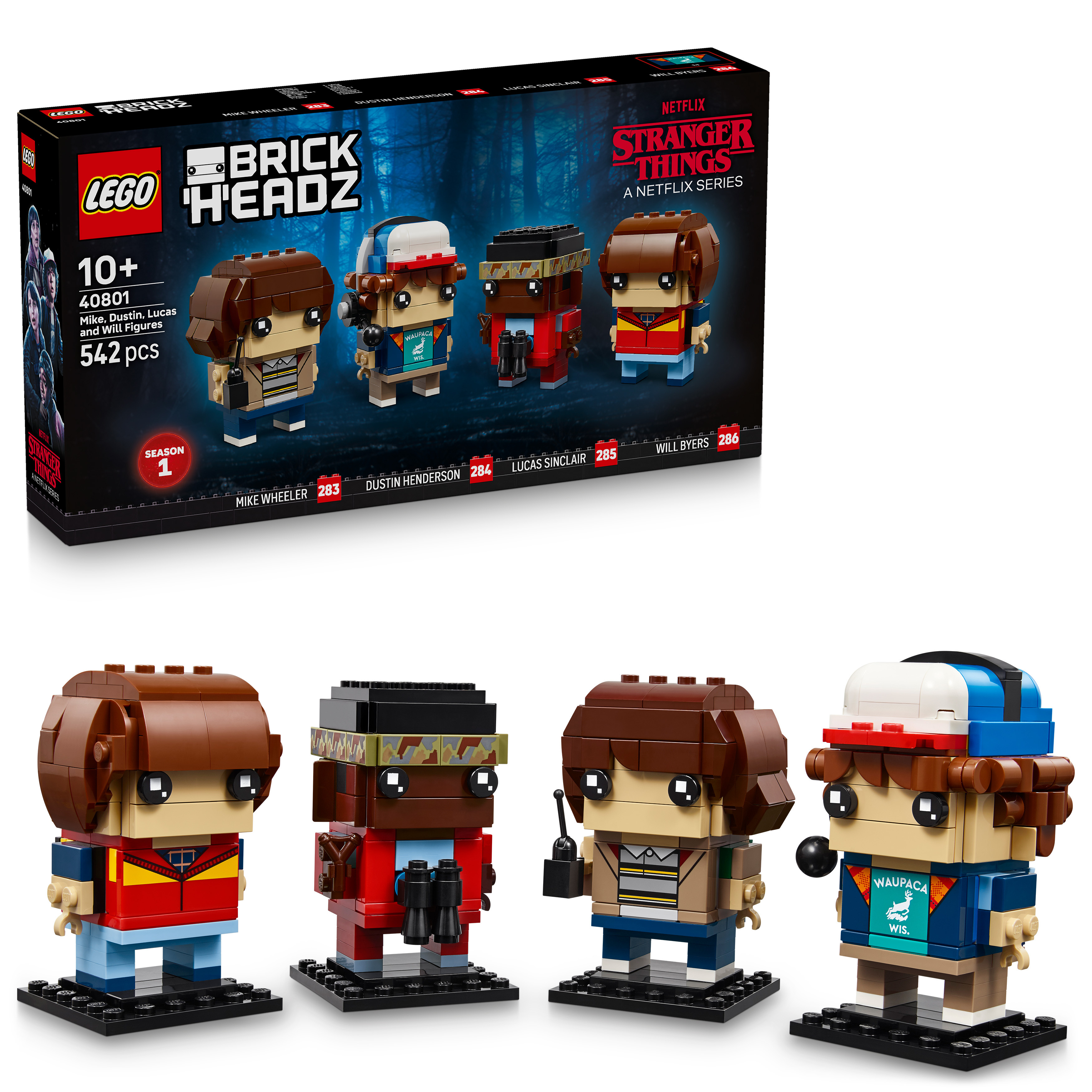 40801 麥克、達斯汀、路卡斯和威爾玩偶