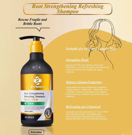 [S] DR FORMULA ROOT STRENGTHENING REFRESHING SHAMPOO 580G, 4711046135729 (SZZ737)
