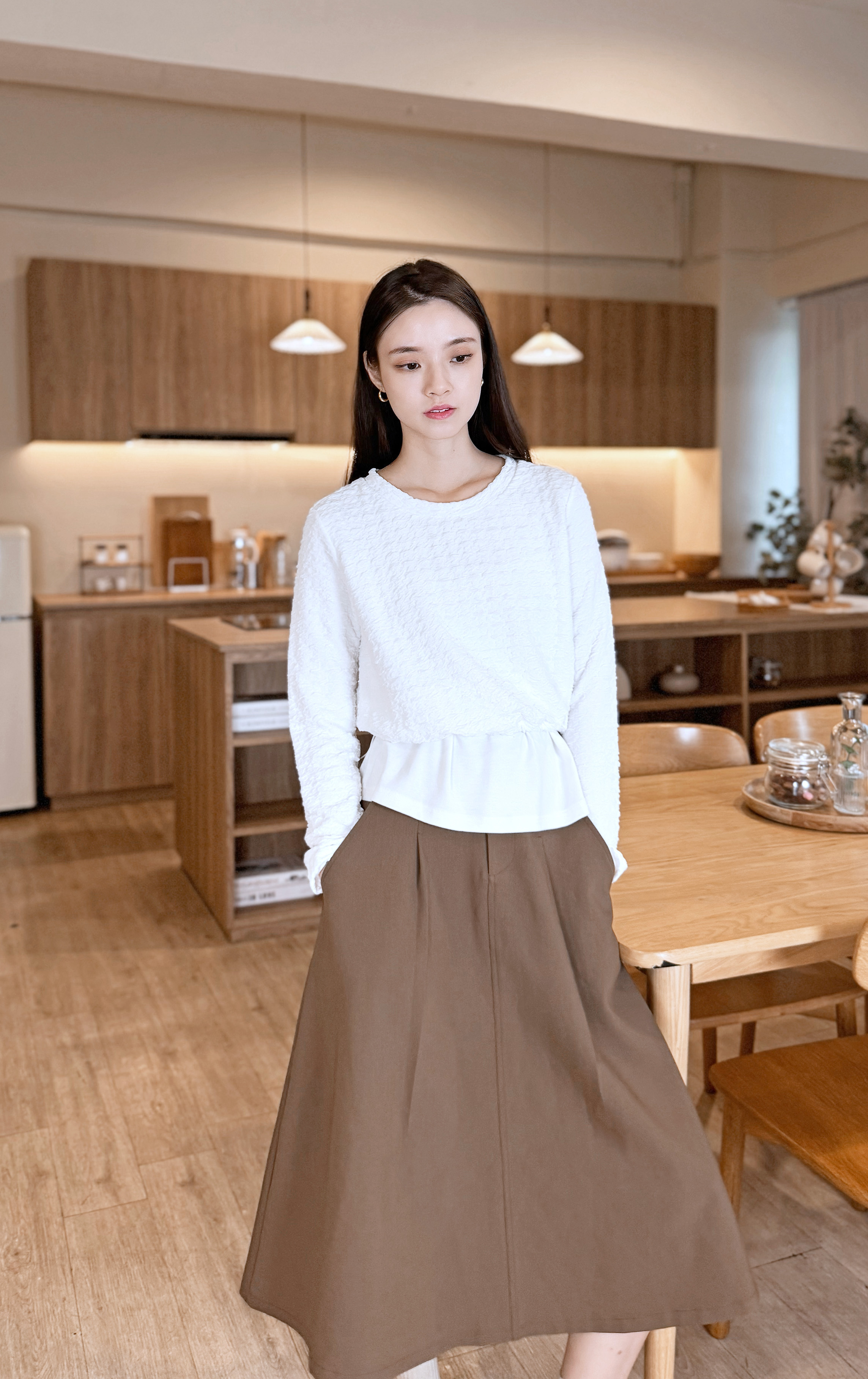 索繩假兩件上衣 LT0310