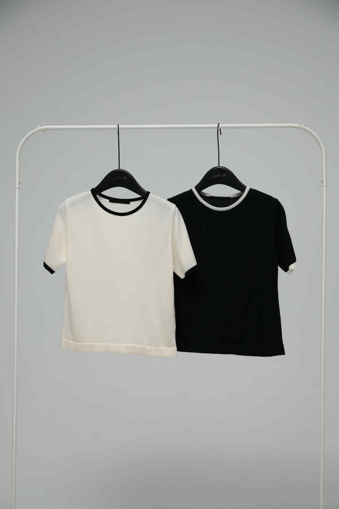 NY25 小香風100% 超細美麗諾羊毛拼色針織上衣