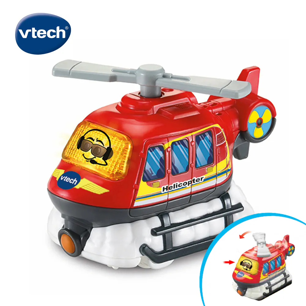 《 英國 Vtech 》 聲光城市嘟嘟車-救援直升機