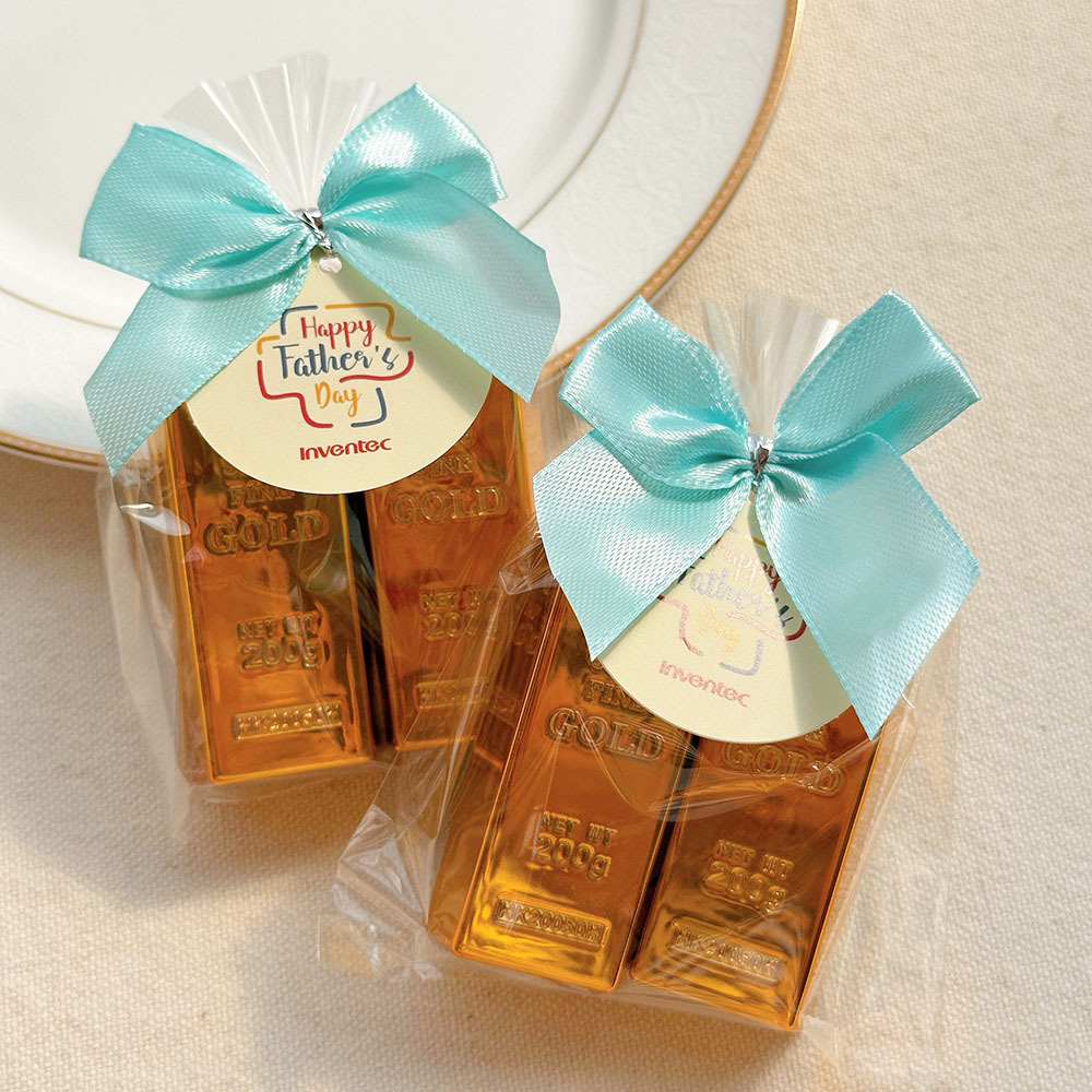 父親節禮物贈品 父親節快樂金塊磁鐵二入 創意小物(滿百份免費印名字)