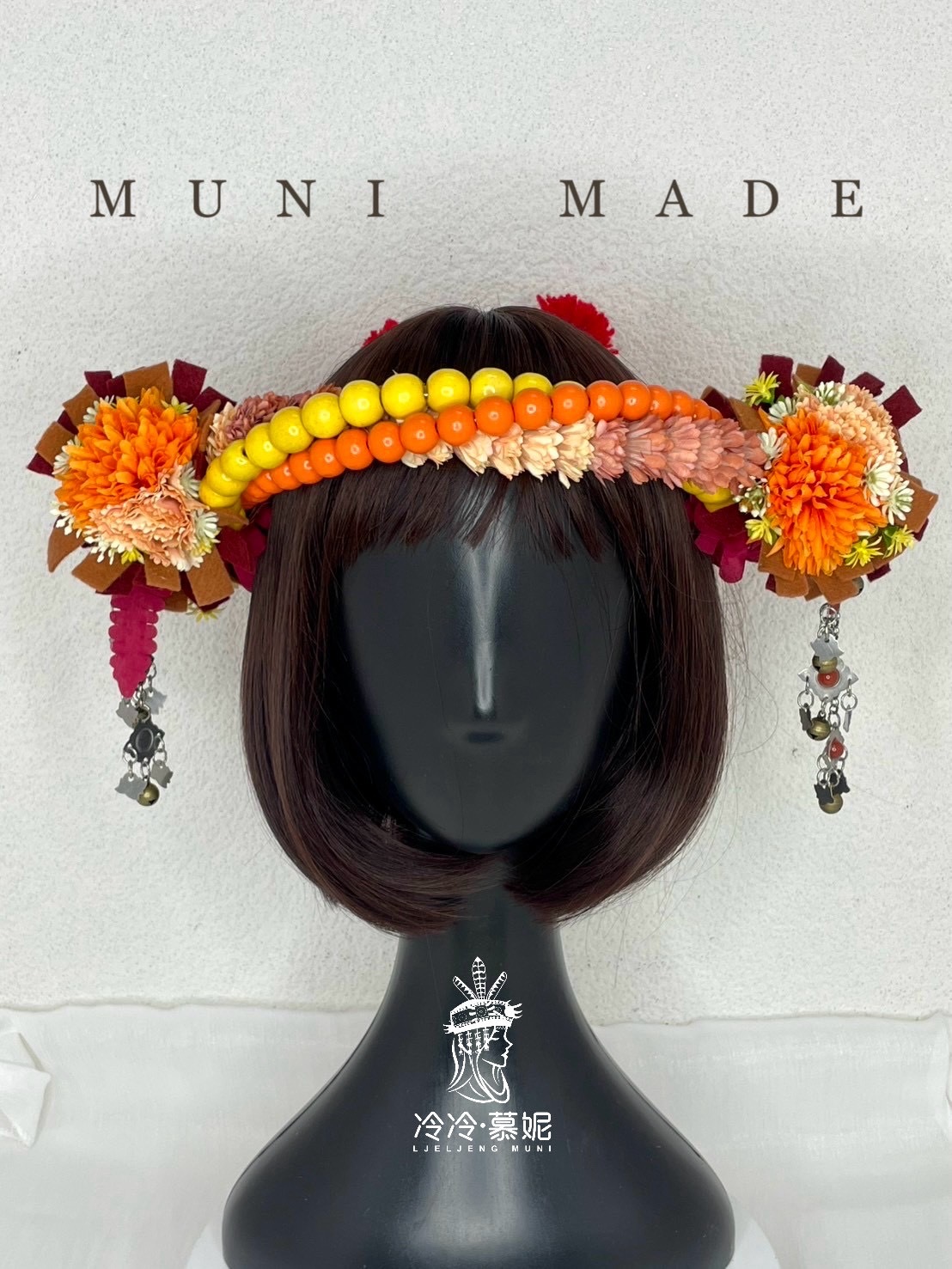 M-No.11兒童木珠花環53cm