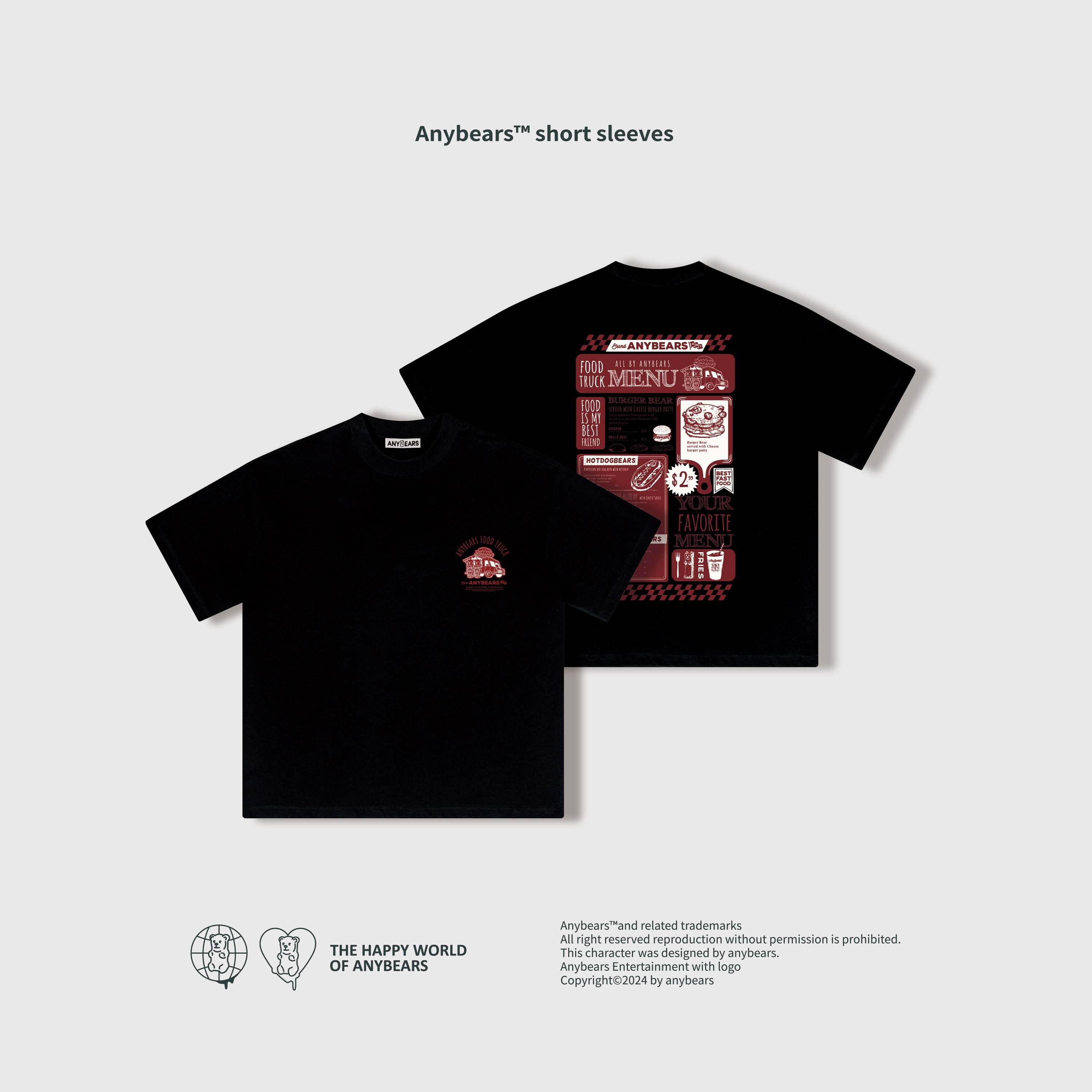 ANYBEARS® American Restaurant Menu 美式餐廳菜單 短T