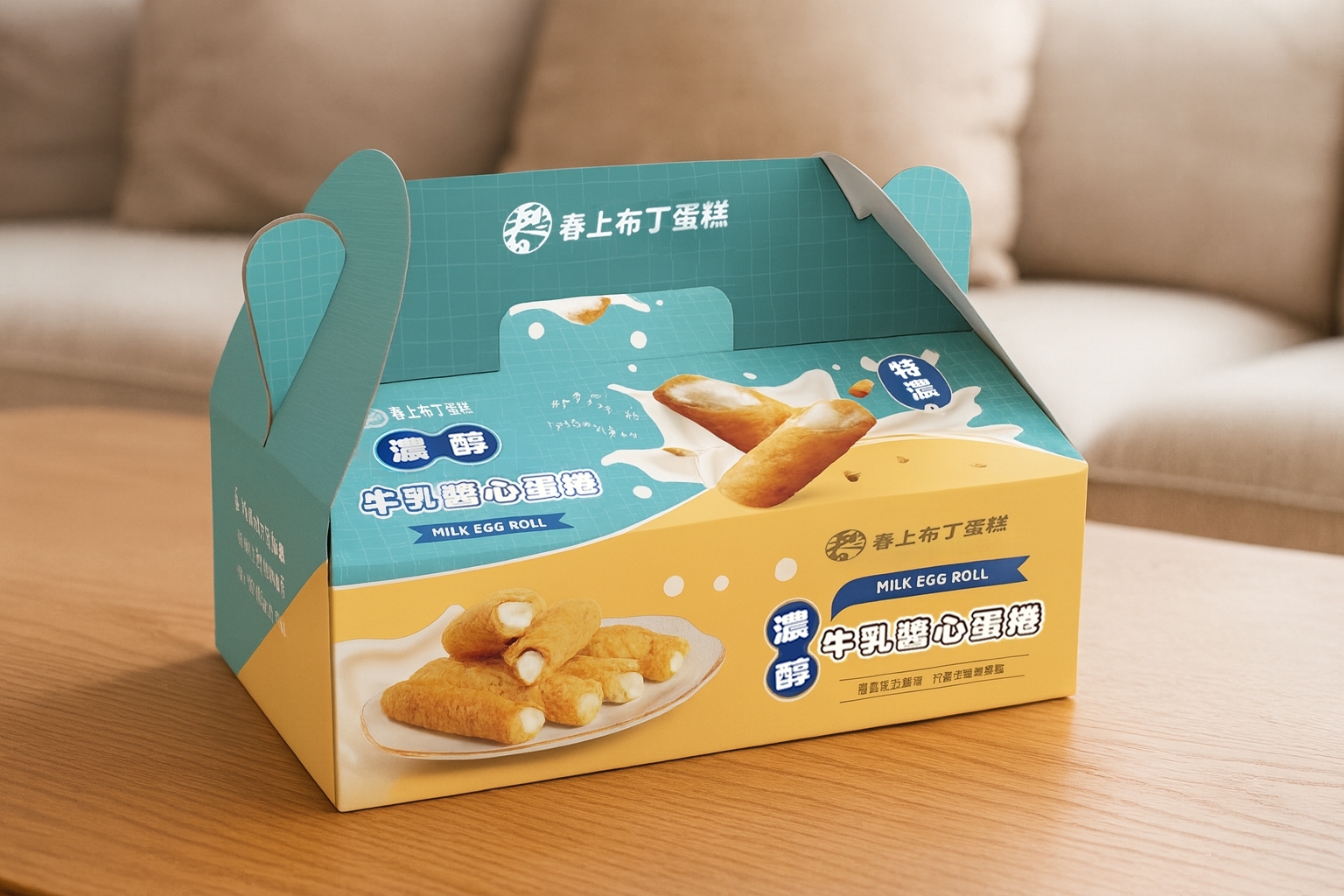 (預購商品 9/10收單)  春上布丁蛋糕 濃醇牛乳醬心蛋捲 15入 盒裝