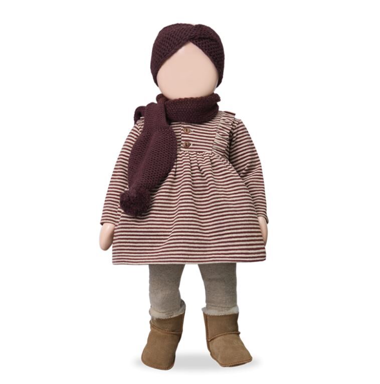 1+ in the family 毛球針織圍巾 BRUNA-bb melanzana