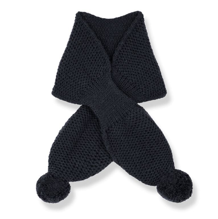 1+ in the family 毛球針織圍巾 BRUNA-bb dark-blue