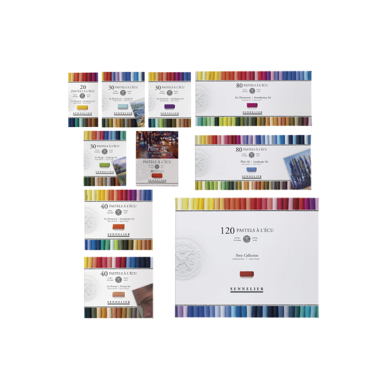 法國 SENNELIER 申內利爾 手工軟性粉彩 短支套組 20色/30色/40色/80色/120色