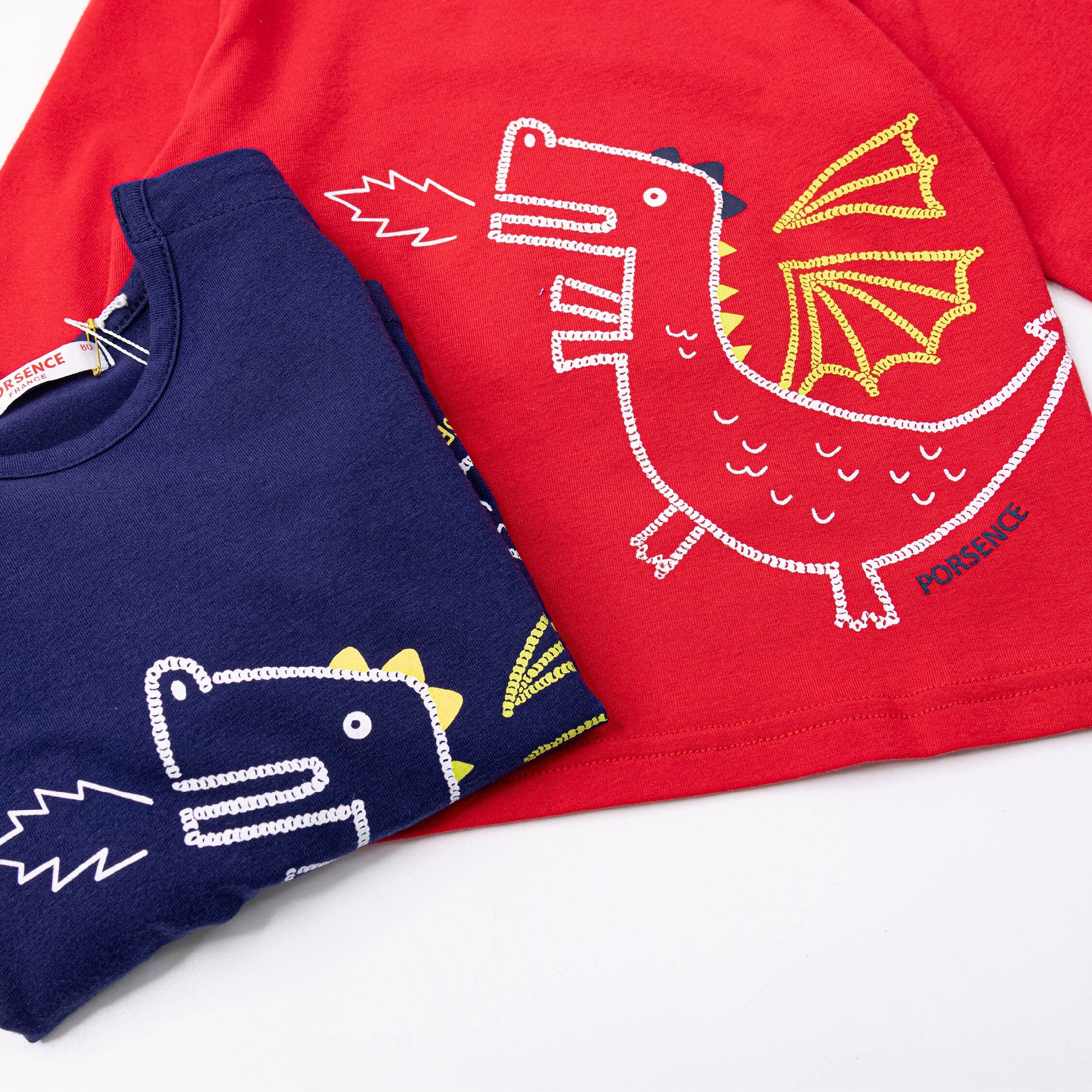 波紳士【12534】逗趣飛天恐龍棉質上衣＊二色