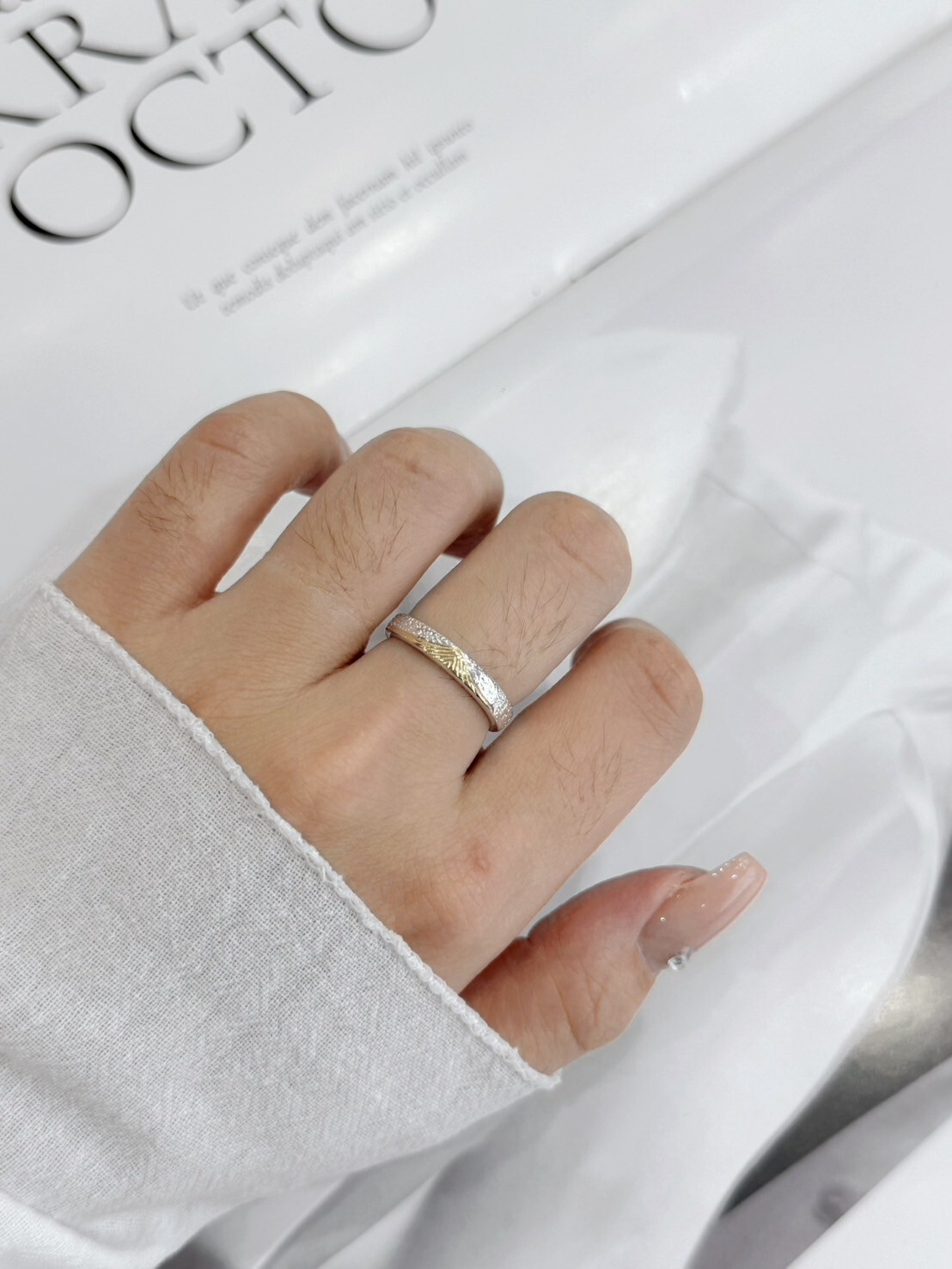 日照金山|寬版純銀戒指