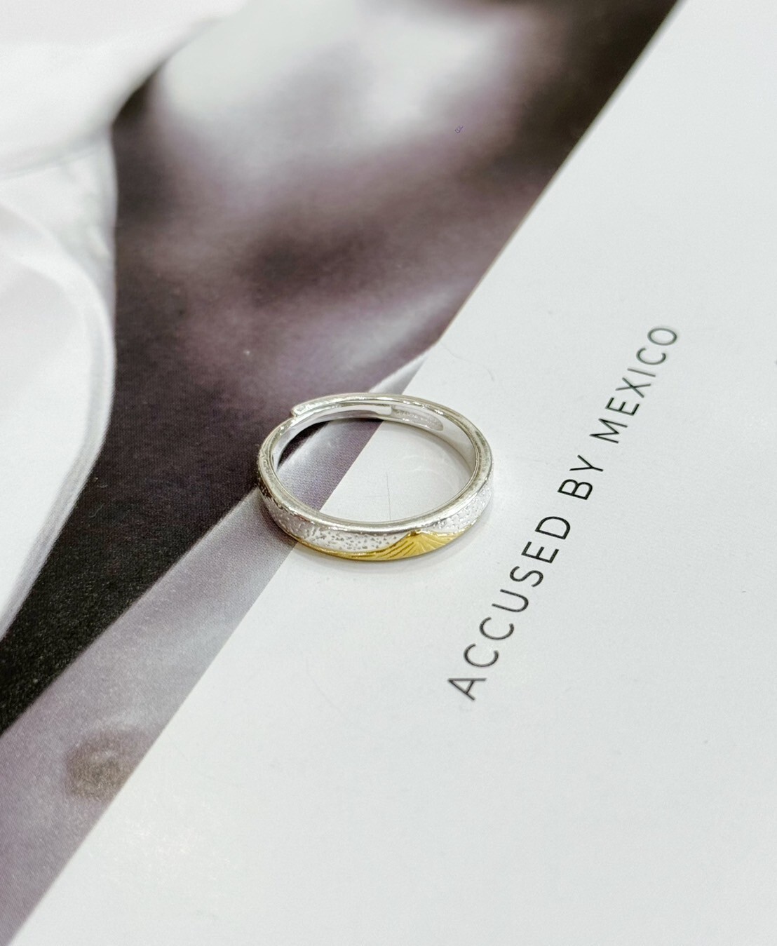 日照金山|寬版純銀戒指