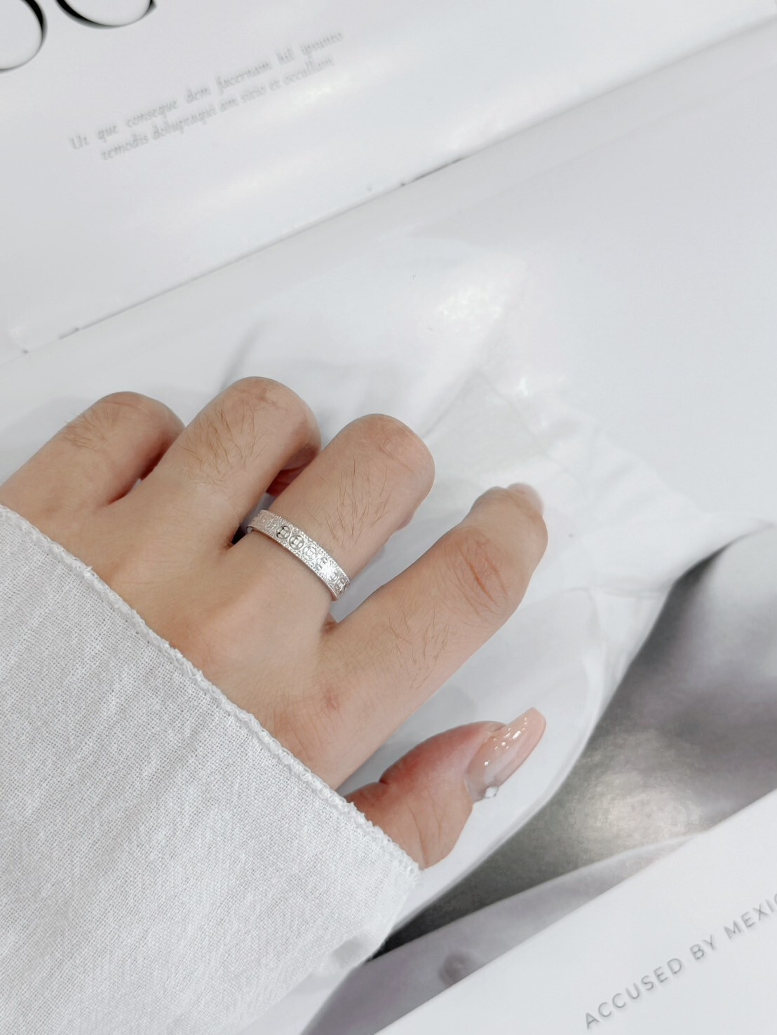 滿版錢母寬版純銀戒指