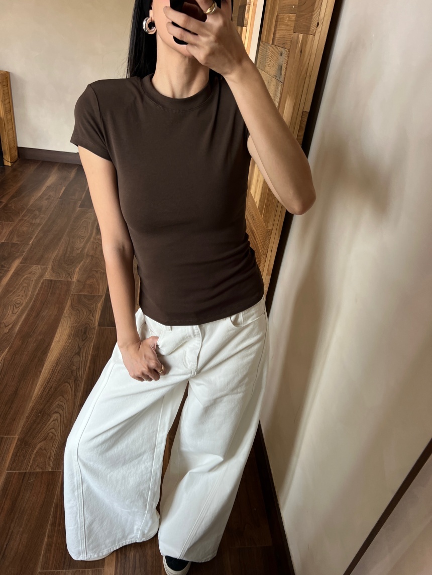 圓領正肩素面百搭上衣*5色