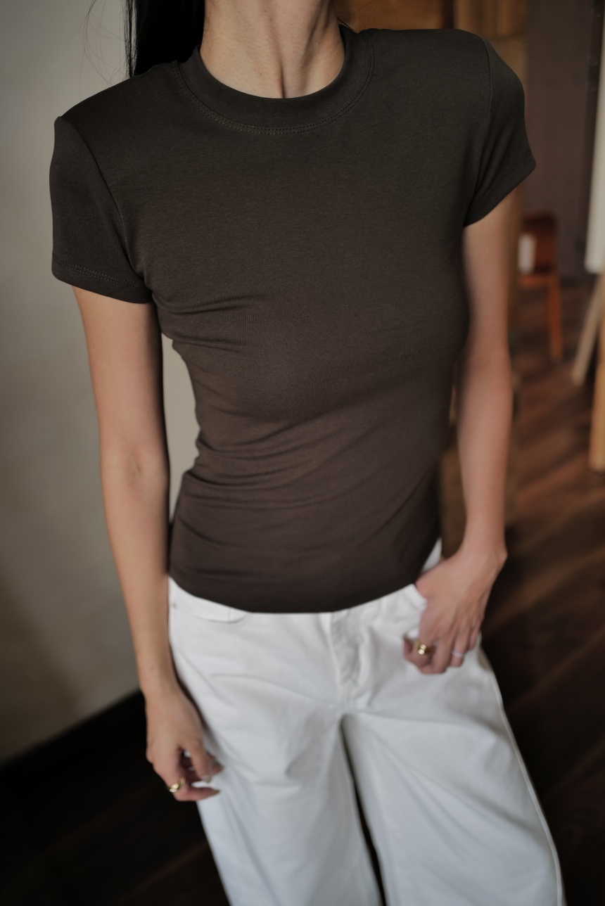 圓領正肩素面百搭上衣*5色