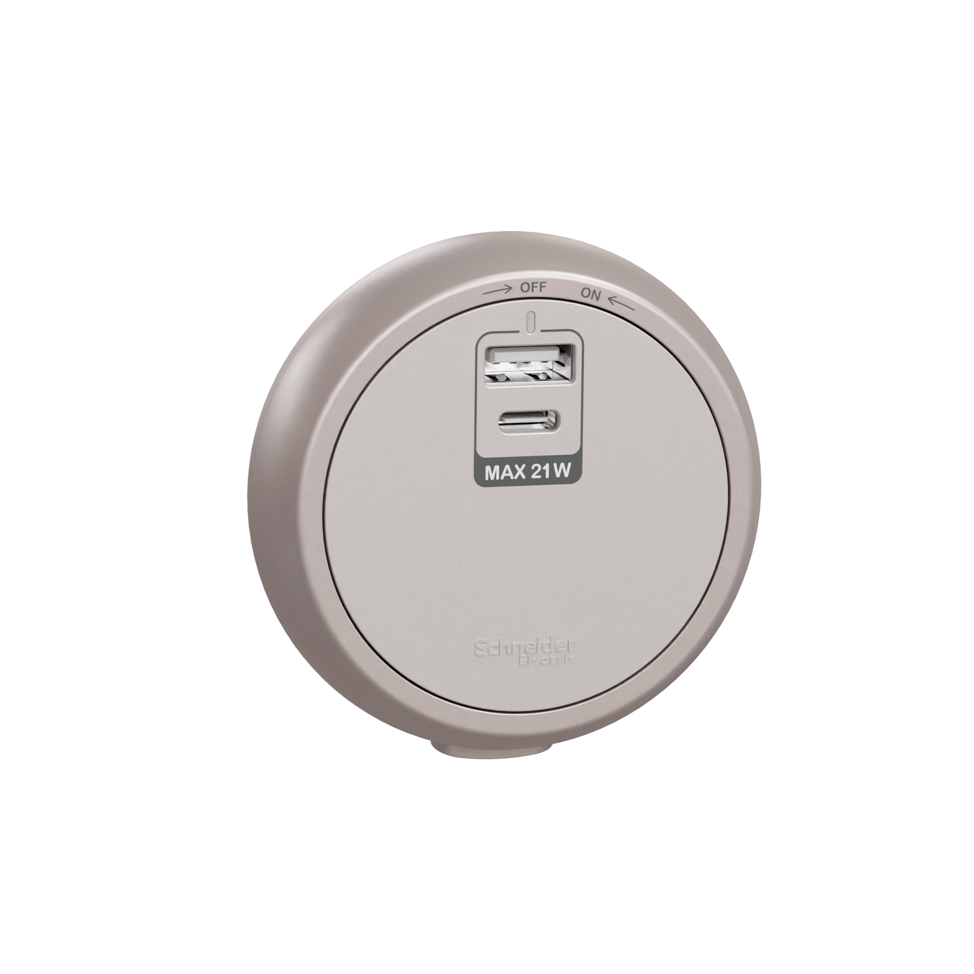 【全新登場】施耐德 Schneider Easy Series Type A+C USB模組 (星辰啡)