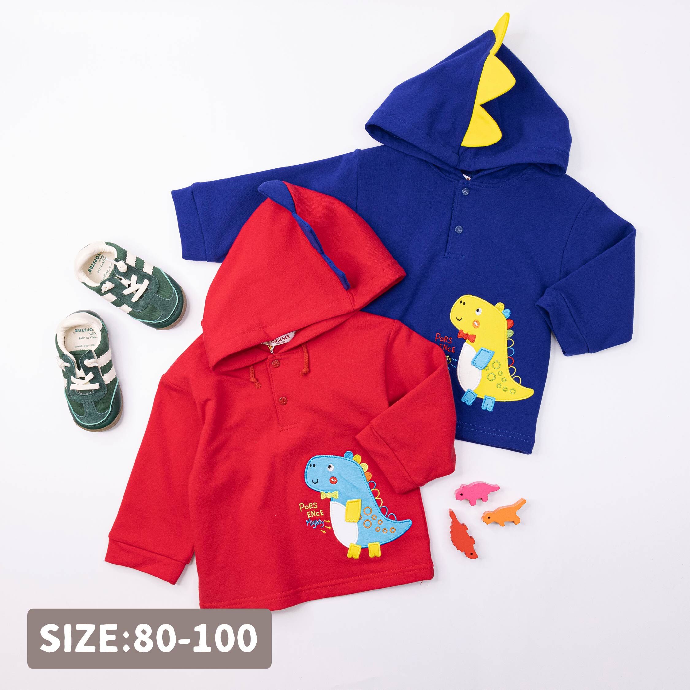 波紳士【12541】Q萌胖胖龍棉質連帽上衣/帽T