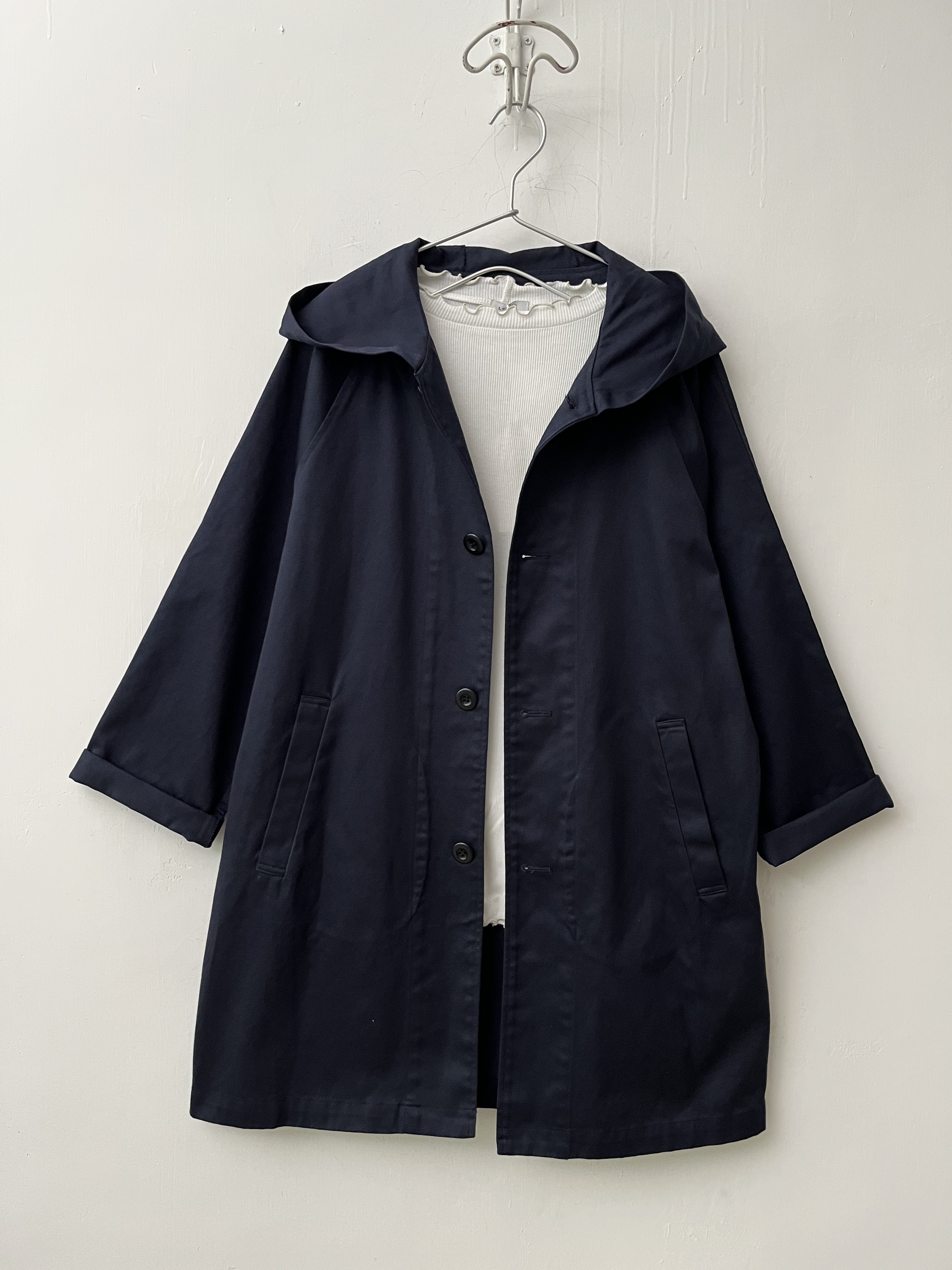 日本製藍色有帽外套