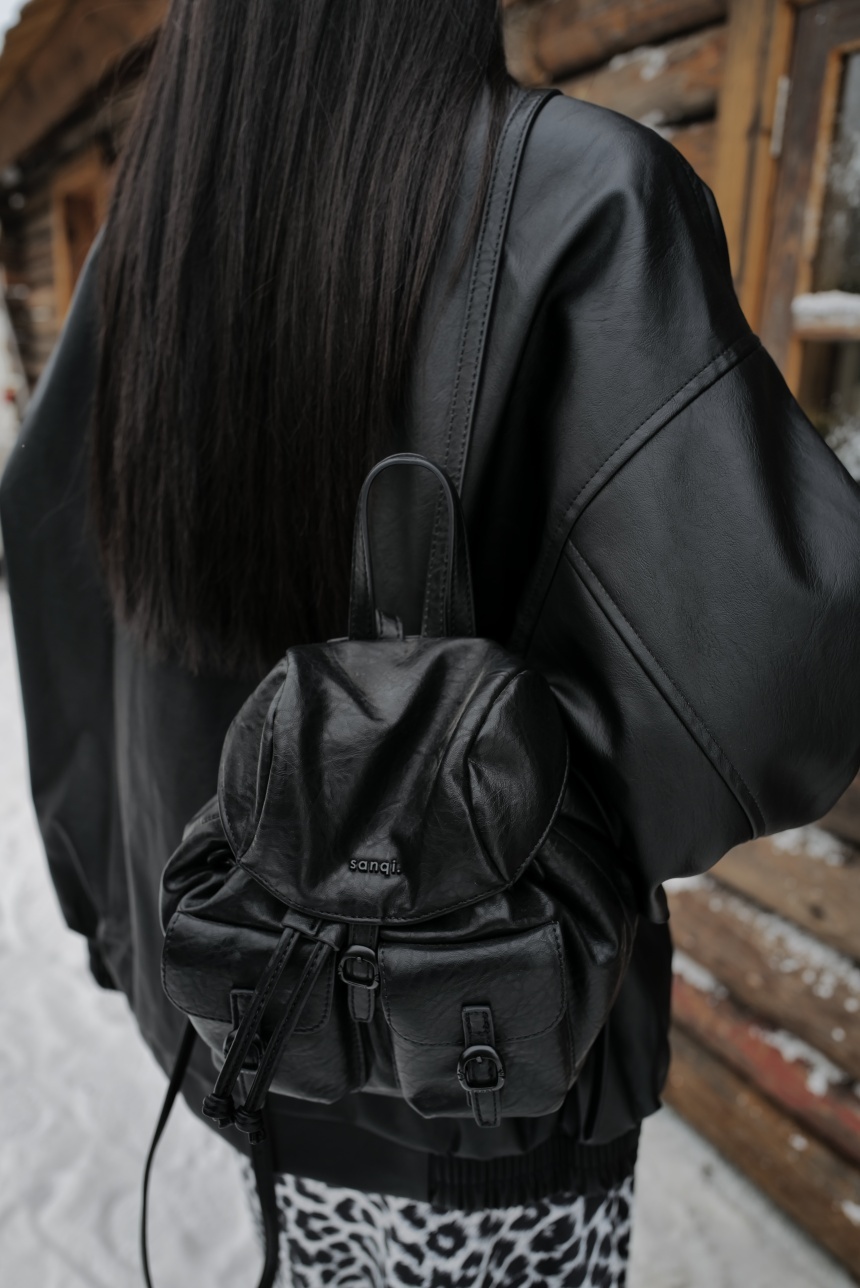 皮革後背包*2色