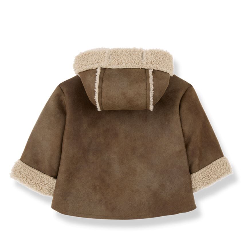 1+ in the family 仿毛皮連帽大衣 JOHAN brown