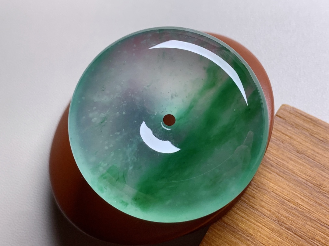 723340 翡翠玻璃種飄彩懷古 (38.5mm直徑)