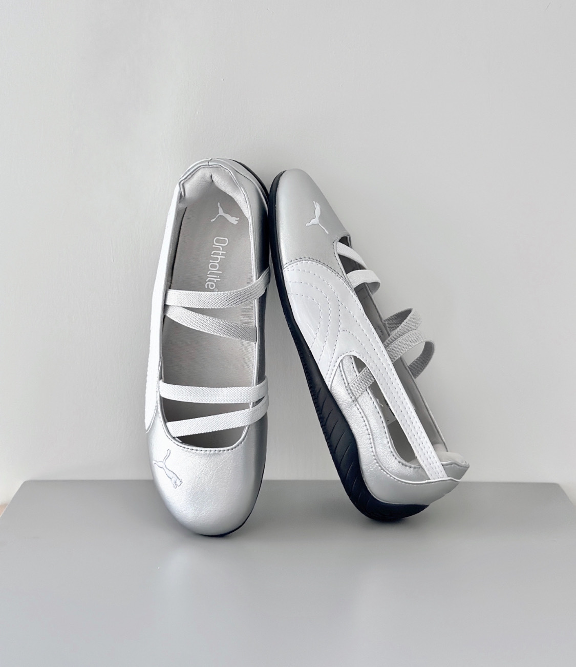 女鞋 PUMA SPEEDCAT BALLET SD WNS 液態銀 芭蕾風 金屬皮革 賽車鞋 瑪莉珍鞋 芭蕾舞鞋【401581-01】ROSEBAL