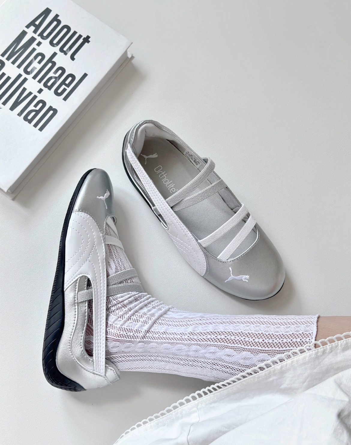 女鞋 PUMA SPEEDCAT BALLET SD WNS 液態銀 芭蕾風 金屬皮革 賽車鞋 瑪莉珍鞋 芭蕾舞鞋【401581-01】ROSEBAL