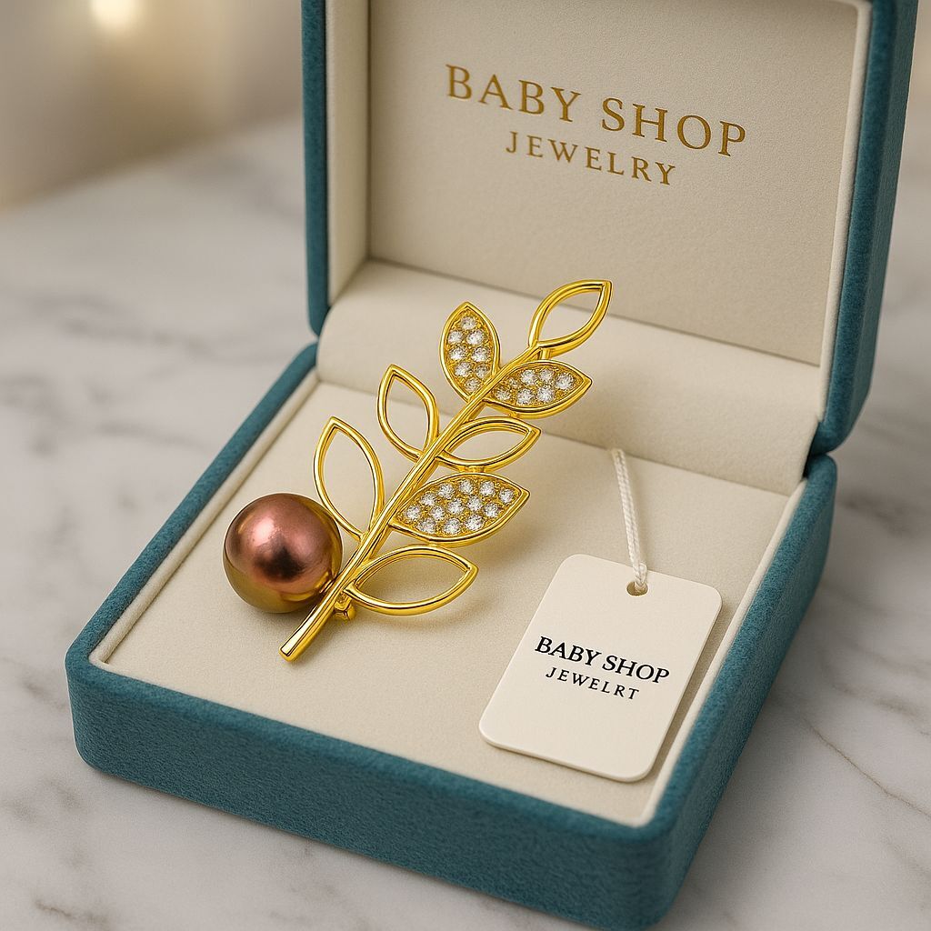 【預購】KK090304 925 純銀珍珠胸針