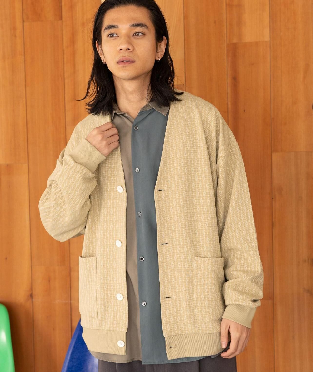 【預購】JN090303 niko and... 圖案提花編織外套