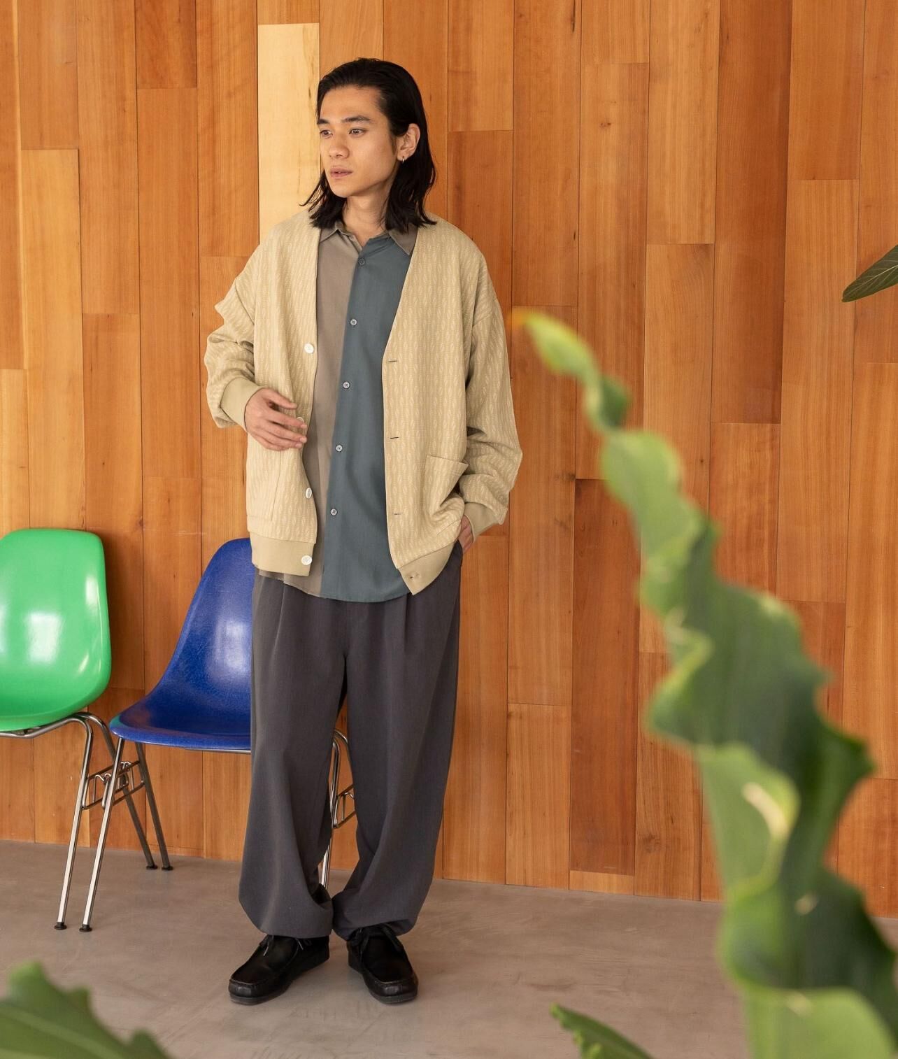 【預購】JN090303 niko and... 圖案提花編織外套