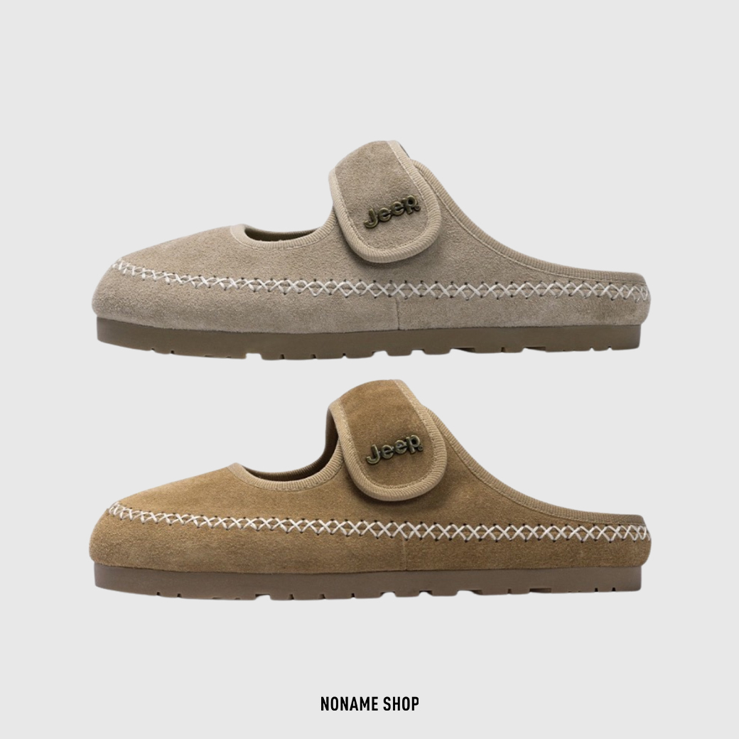 JEEP 百搭 日系 魔鬼氈 瑪莉珍鞋 懶人鞋 兩色(女款)