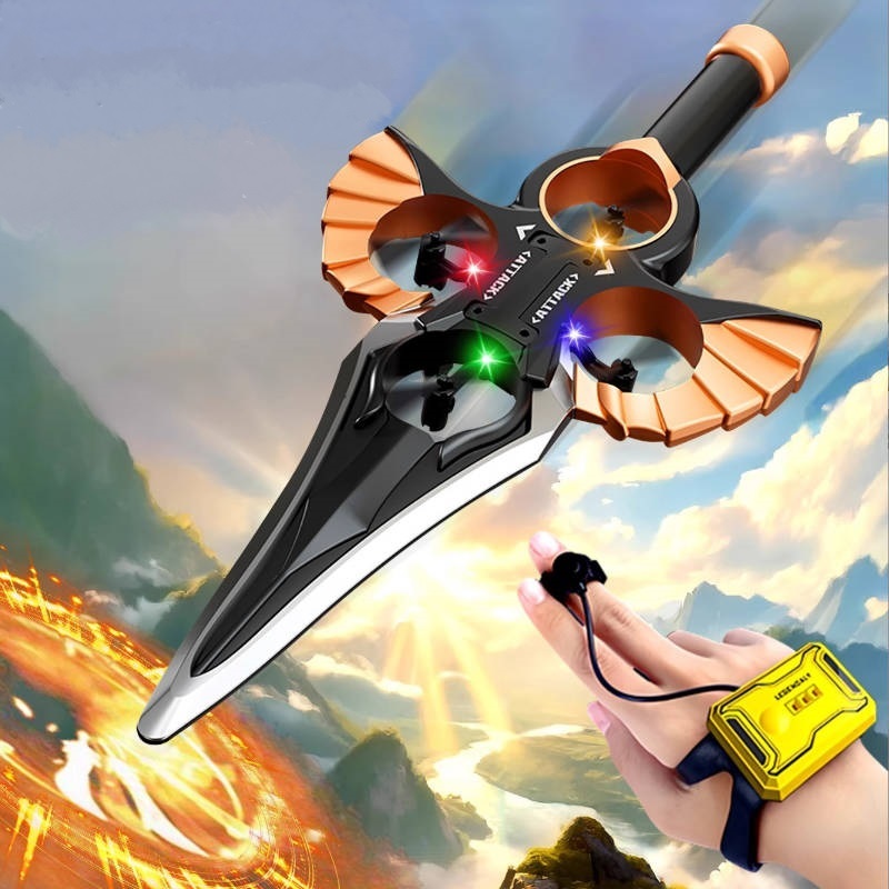 男孩的夢想 - 仙俠御劍飛行體感遙控飛劍無人機（遙控器＋遙控手錶）