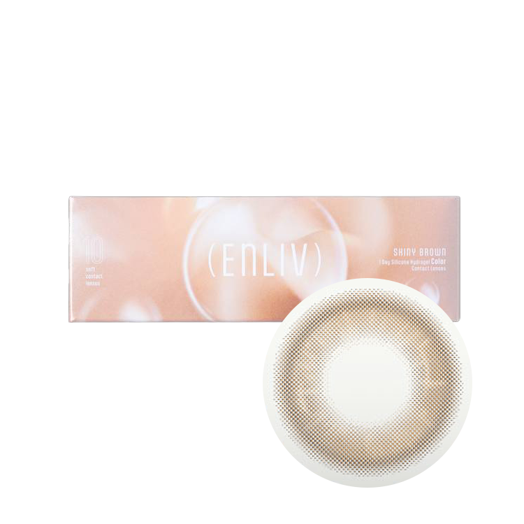 恩莉芙矽水膠彩色日拋(10片)晶漾棕