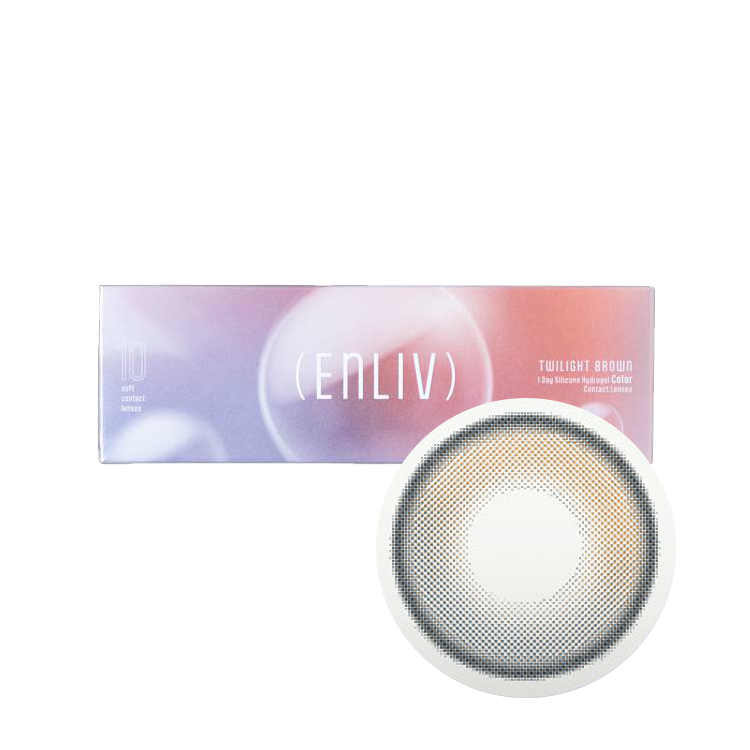 恩莉芙矽水膠彩色日拋(10片)暮光棕