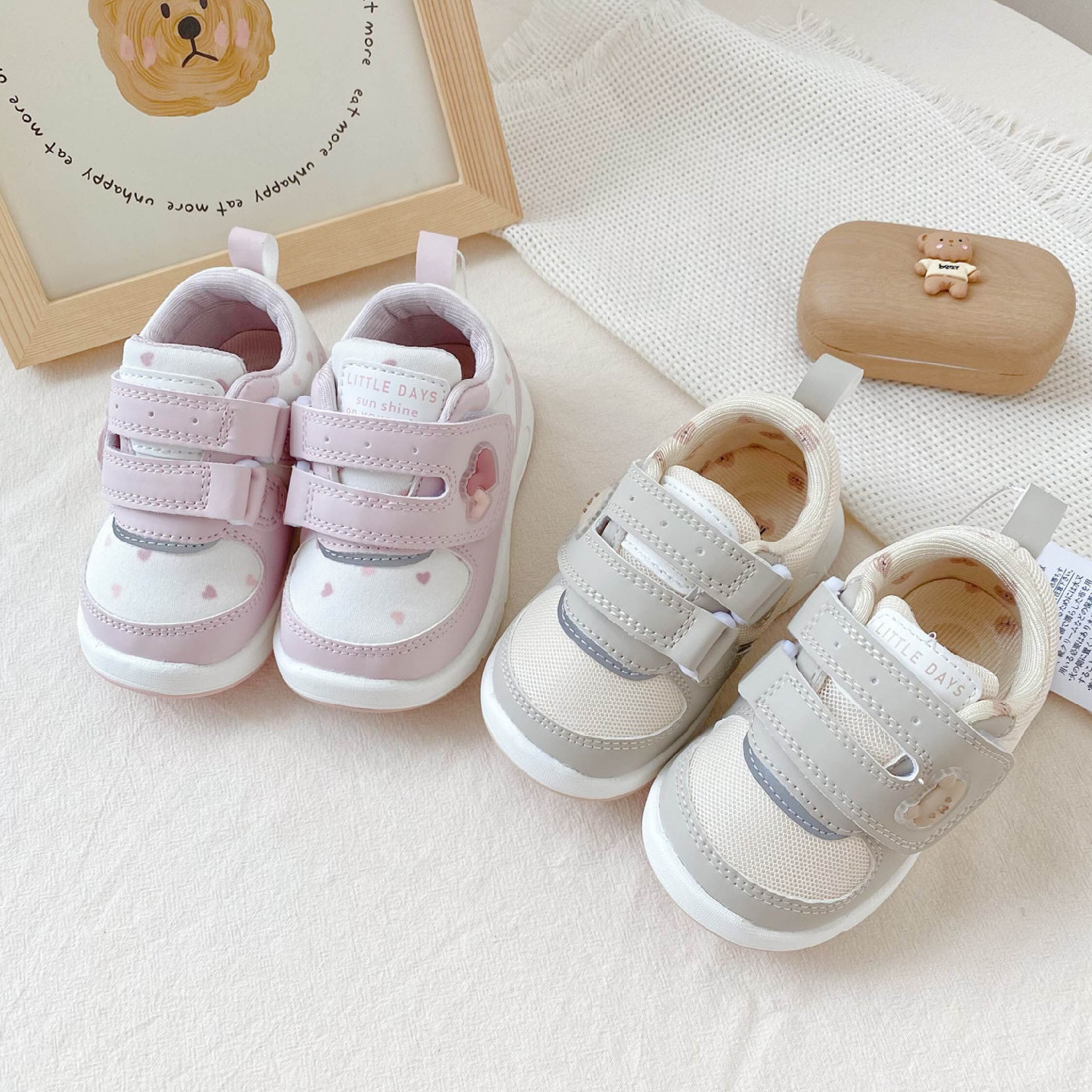 【JA4113】愛心熊運動機能學步鞋＊二色