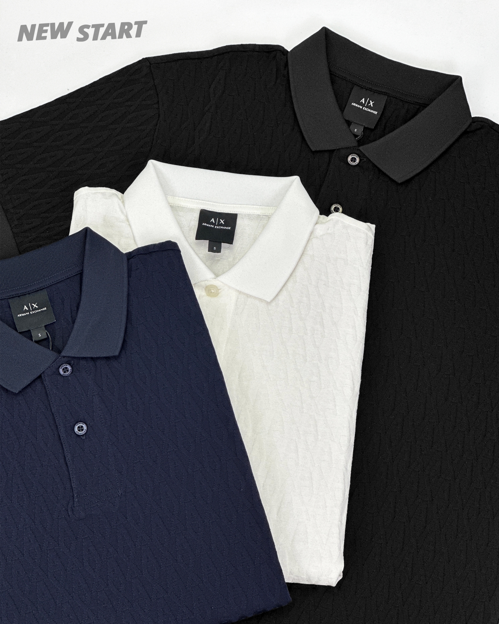 Armani Exchange AX 滿版字母 Polo衫 短袖上衣