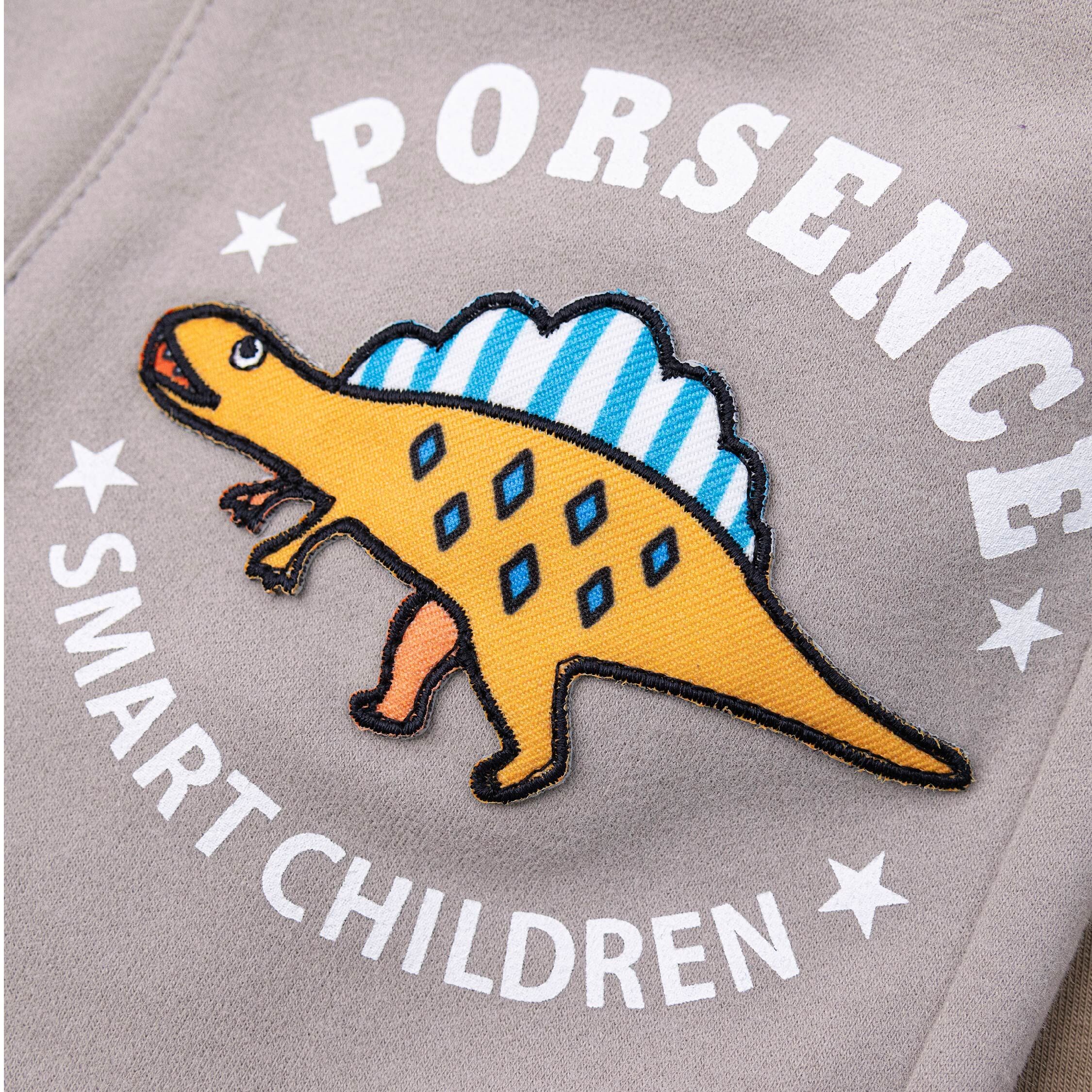 波紳士【12556】淘氣劍龍布貼舒適長褲＊二色