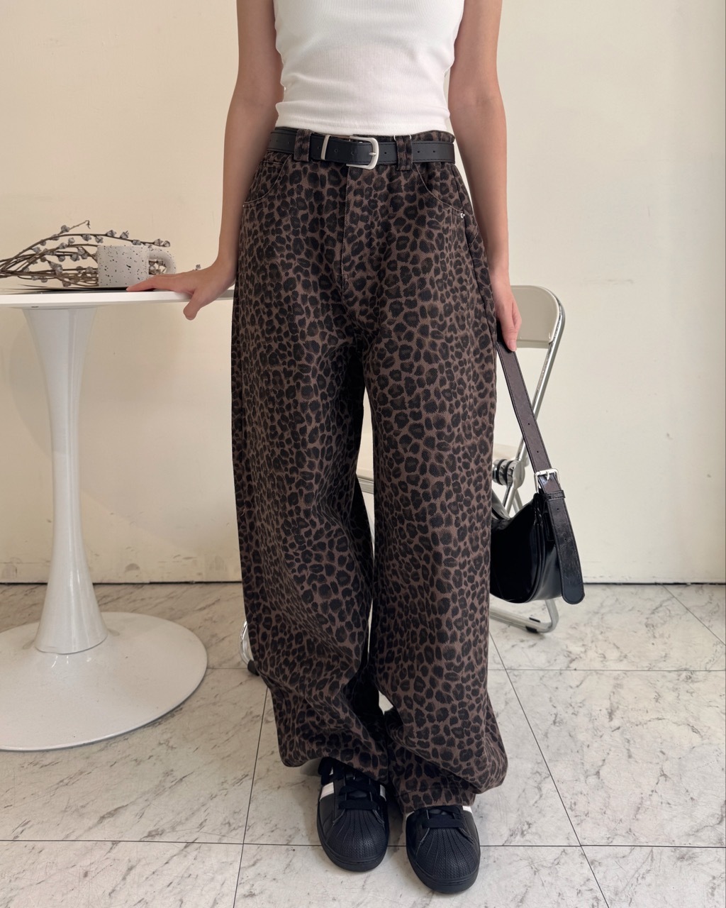 熱銷款🔥豹紋牛仔褲-6886