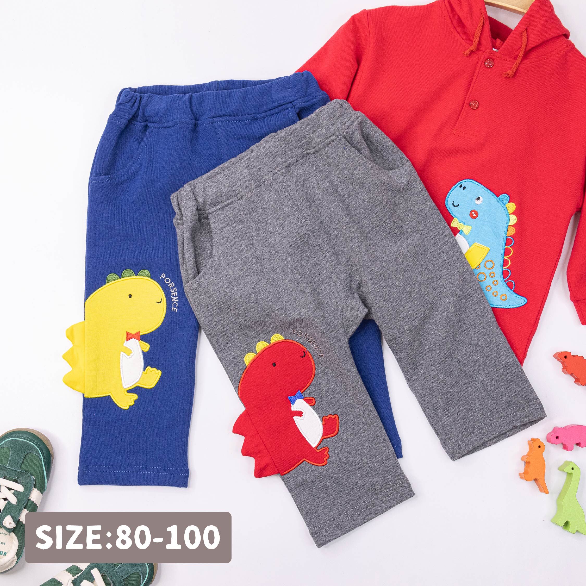 波紳士【12554】Q版胖胖龍立體造型長褲＊二色