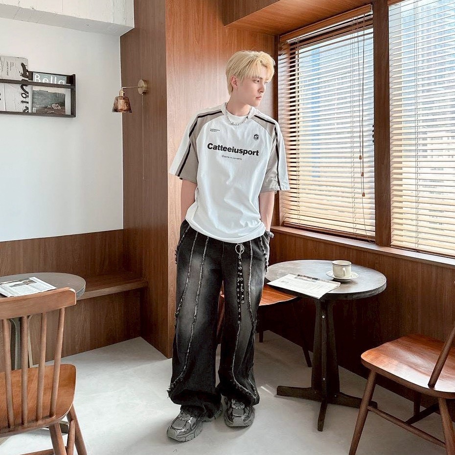 Catteeiusport 賽道 撞色拼接短袖上衣