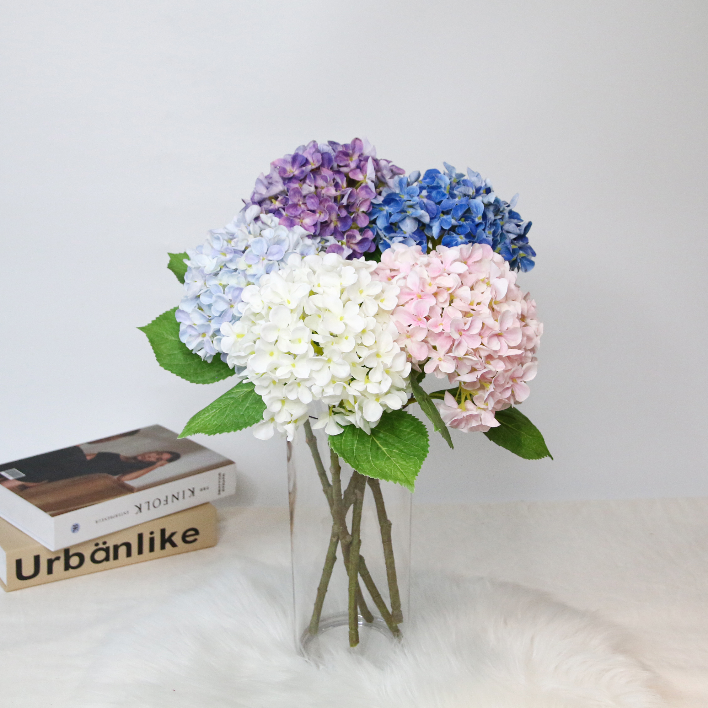 人造花 3葉碎花繡球  L45 5色